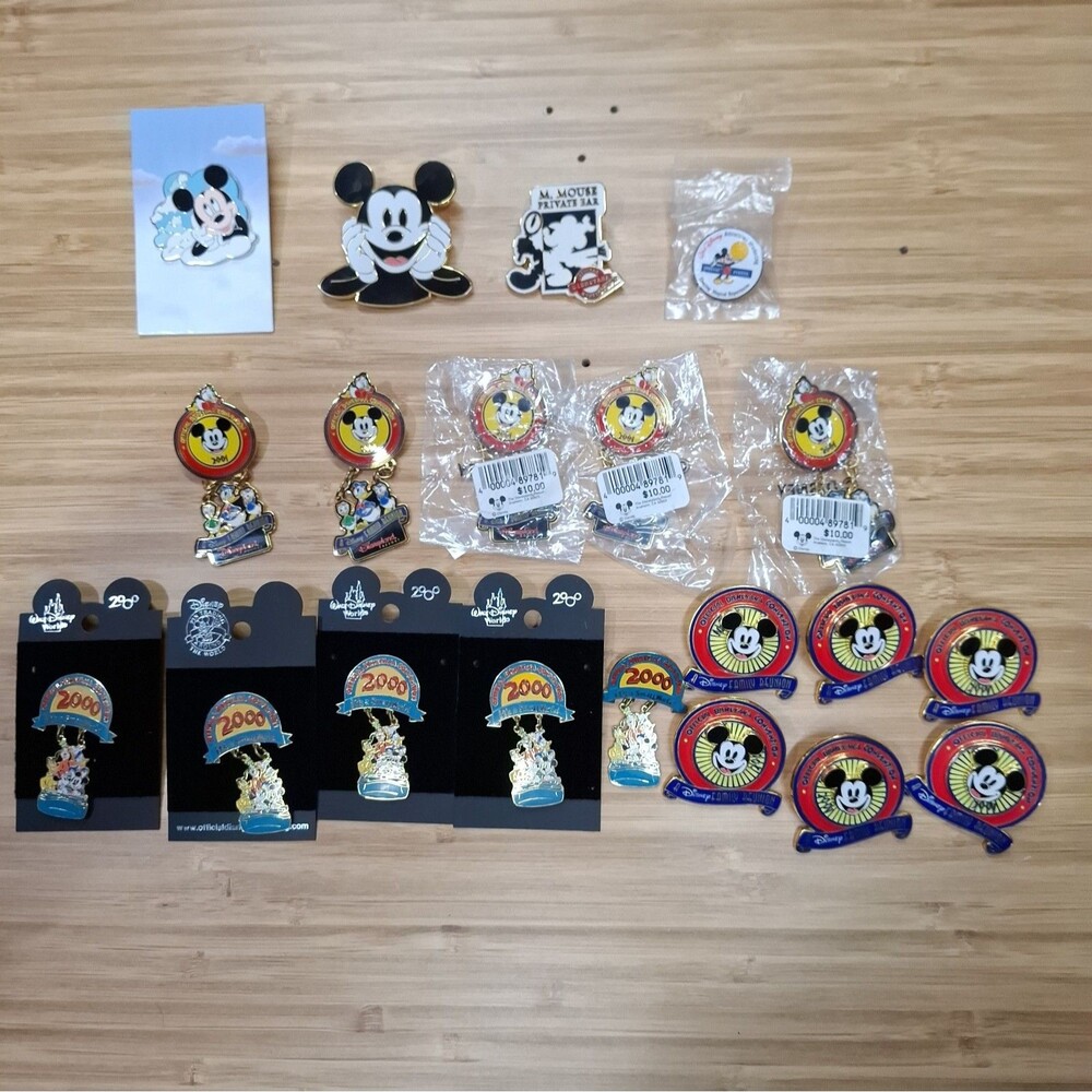Disney Pin Trading Lot 20 Vintage 2000 WDW Millennium Cast Member Sealed Mickey